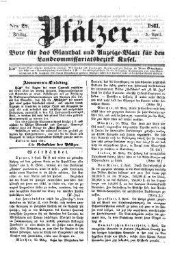 Pfälzer Freitag 5. April 1861