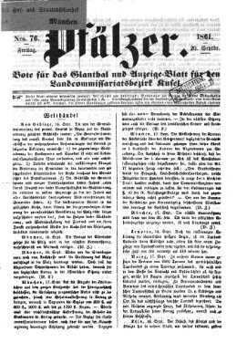 Pfälzer Freitag 20. September 1861