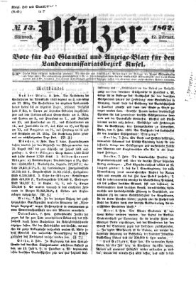 Pfälzer Mittwoch 12. Februar 1862