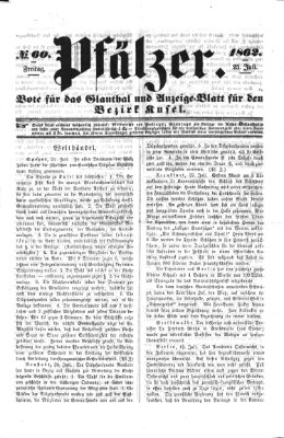 Pfälzer Freitag 25. Juli 1862