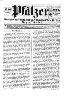Pfälzer Freitag 29. August 1862