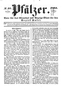 Pfälzer Freitag 8. Mai 1863