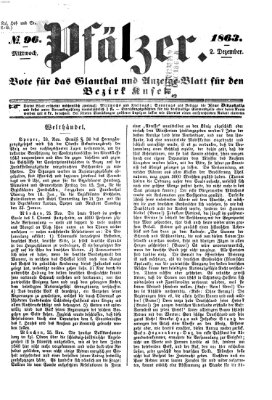 Pfälzer Mittwoch 2. Dezember 1863