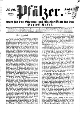 Pfälzer Freitag 9. Juni 1865