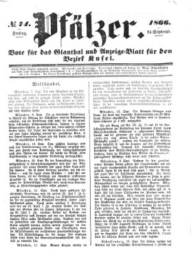 Pfälzer Freitag 14. September 1866
