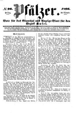 Pfälzer Freitag 30. November 1866