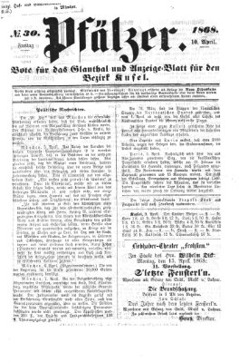 Pfälzer Freitag 10. April 1868