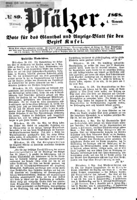 Pfälzer Mittwoch 4. November 1868