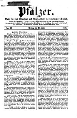 Pfälzer Freitag 30. Juli 1869