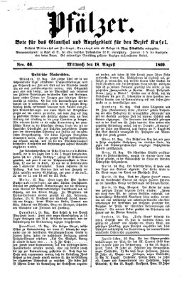 Pfälzer Mittwoch 18. August 1869