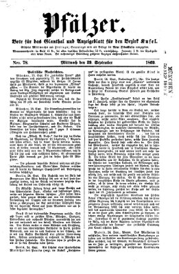 Pfälzer Mittwoch 29. September 1869