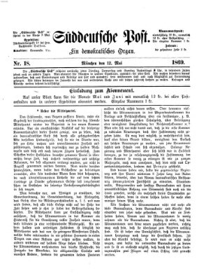 Süddeutsche Post Mittwoch 12. Mai 1869