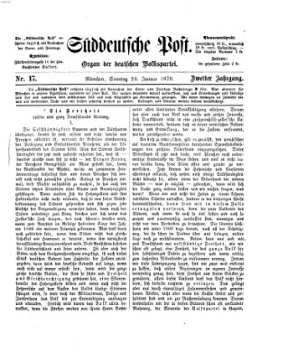 Süddeutsche Post Sonntag 23. Januar 1870