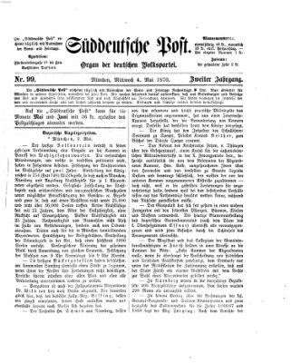 Süddeutsche Post Mittwoch 4. Mai 1870