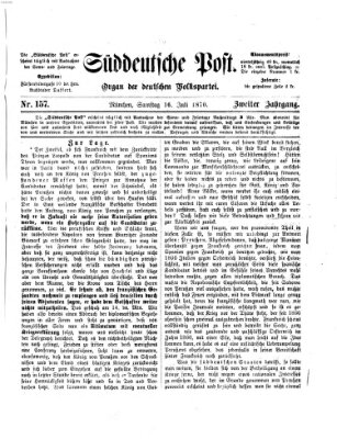 Süddeutsche Post Samstag 16. Juli 1870
