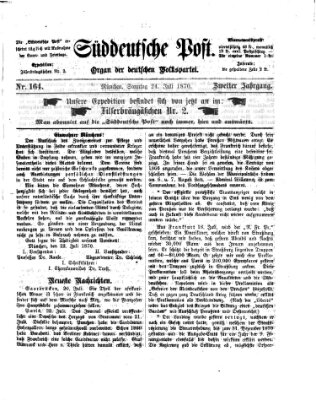 Süddeutsche Post Sonntag 24. Juli 1870