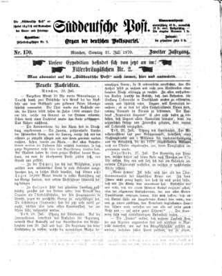 Süddeutsche Post Sonntag 31. Juli 1870