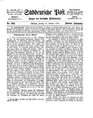 Süddeutsche Post Freitag 14. Oktober 1870