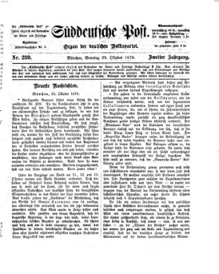 Süddeutsche Post Sonntag 23. Oktober 1870