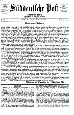 Süddeutsche Post Donnerstag 29. Dezember 1870