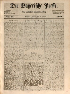 Die Bayerische Presse Dienstag 29. Januar 1850