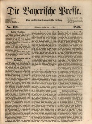 Die Bayerische Presse Samstag 11. Mai 1850