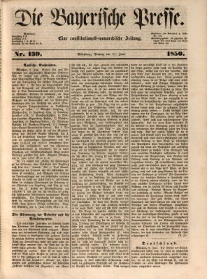 Die Bayerische Presse Dienstag 11. Juni 1850