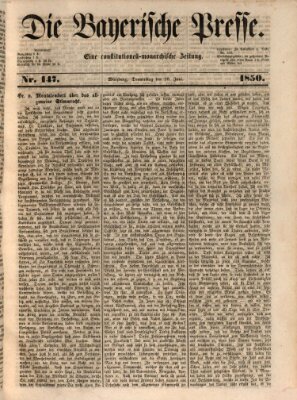 Die Bayerische Presse Donnerstag 20. Juni 1850