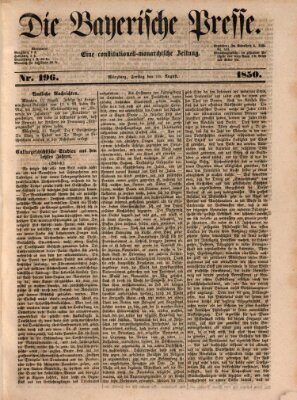 Die Bayerische Presse Freitag 16. August 1850