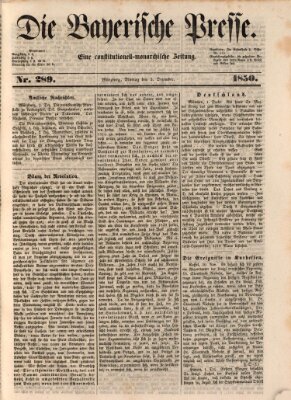 Die Bayerische Presse Dienstag 3. Dezember 1850