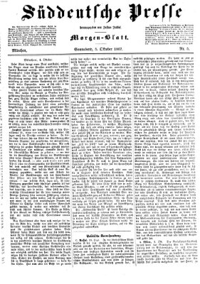 Süddeutsche Presse Samstag 5. Oktober 1867