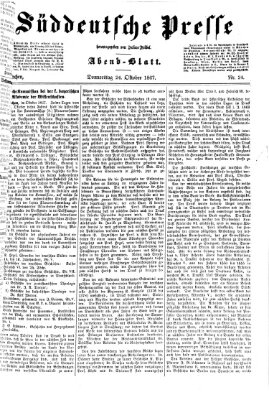 Süddeutsche Presse Donnerstag 24. Oktober 1867