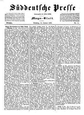 Süddeutsche Presse Sonntag 19. Januar 1868