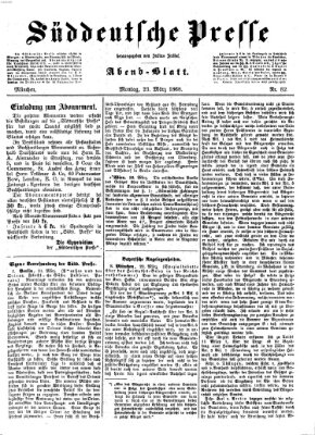 Süddeutsche Presse Montag 23. März 1868