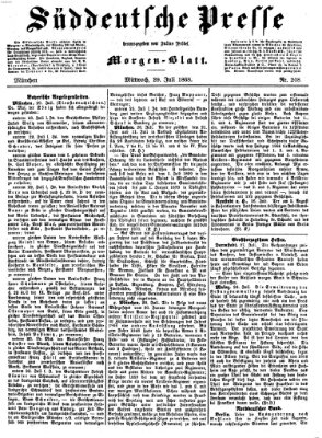 Süddeutsche Presse Mittwoch 29. Juli 1868