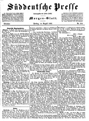 Süddeutsche Presse Freitag 14. August 1868