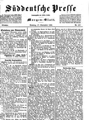 Süddeutsche Presse Sonntag 27. September 1868
