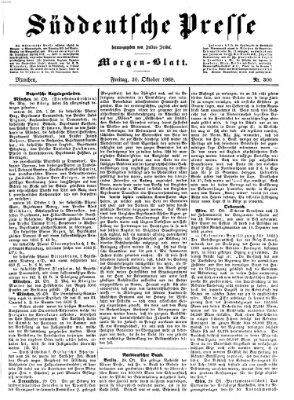 Süddeutsche Presse Freitag 30. Oktober 1868
