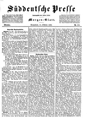 Süddeutsche Presse Samstag 31. Oktober 1868