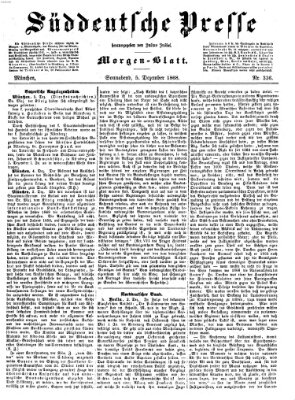 Süddeutsche Presse Samstag 5. Dezember 1868