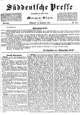 Süddeutsche Presse Mittwoch 16. Dezember 1868