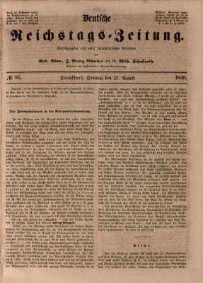 Deutsche Reichstags-Zeitung Sonntag 27. August 1848