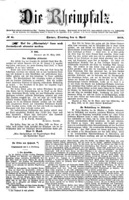 Die Rheinpfalz Sonntag 4. April 1869