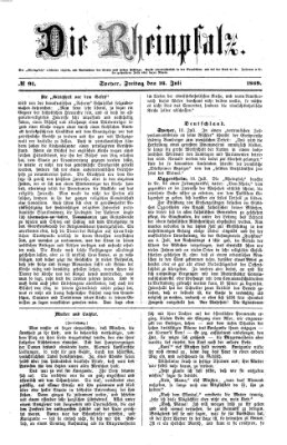 Die Rheinpfalz Freitag 16. Juli 1869