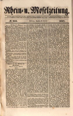 Rhein- und Mosel-Zeitung Samstag 30. Oktober 1847