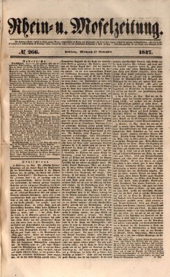 Rhein- und Mosel-Zeitung Mittwoch 17. November 1847