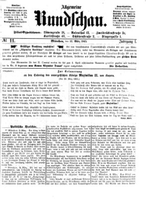 Allgemeine Rundschau Sonntag 12. März 1865