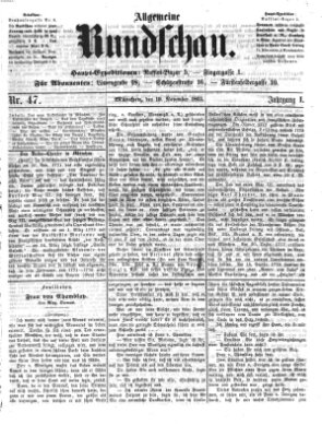 Allgemeine Rundschau Sonntag 19. November 1865
