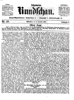Allgemeine Rundschau Sonntag 3. Dezember 1865