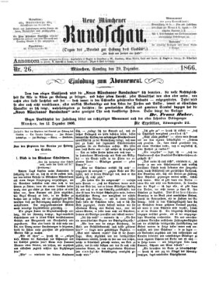 Neue Münchener Rundschau Samstag 29. Dezember 1866
